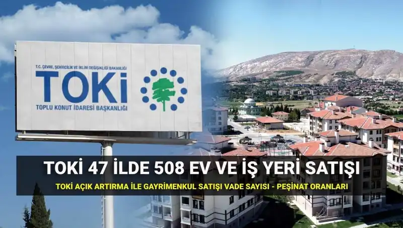 TOKİ’nin 47 İlde Gerçekleştireceği Açık Artırmalar: 508 Konut ve İş Yeri Satışı